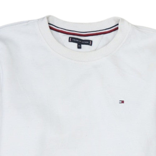 Tommy Hilfiger Men's White Crew Neck Sweatshirt Size L