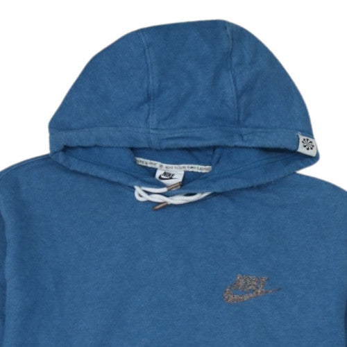 Nike Women's Blue Pullover Hoodie Size M Cotton Blend Sweatshirt