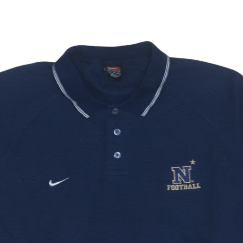 Nike Team Men's Blue XL Football Polo Shirt Cotton Blend