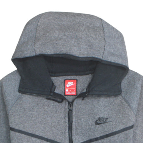 Nike Men's Grey Full Zip Hoodie L Fleece Sportswear