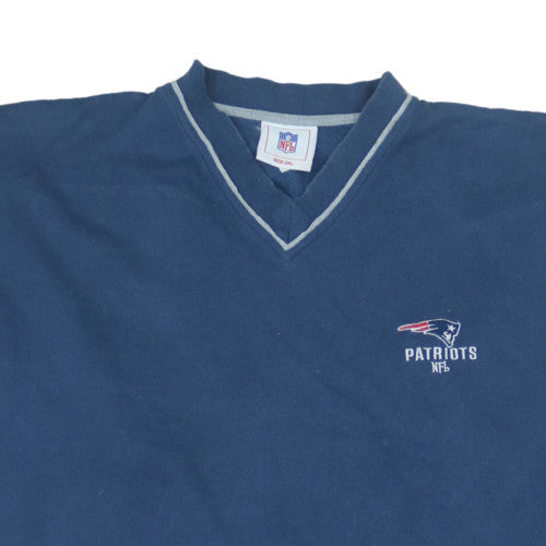 NFL Patriots Men's Blue 2XL V-Neck Fleece Sweatshirt