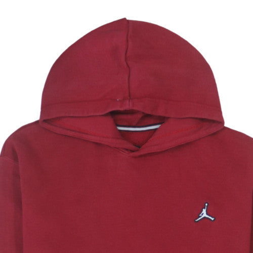Jordan Mens Red Pullover Hoodie Size M Fleece Sportswear