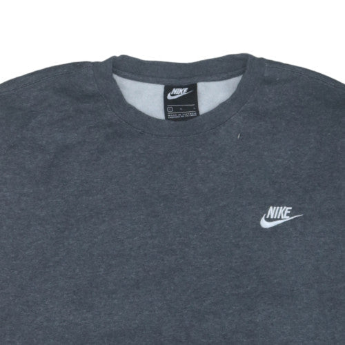 Nike Men's Dark Grey Crew Neck Pullover Sweatshirt L
