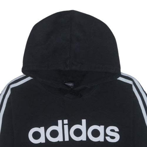 Adidas Women Black Pullover Hoodie Sweatshirt Long Sleeve Size M