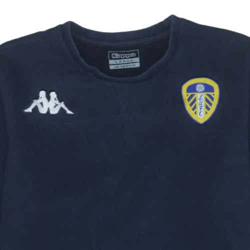 Kappa Mens Blue Leeds United Crew Neck Sweatshirt Size M
