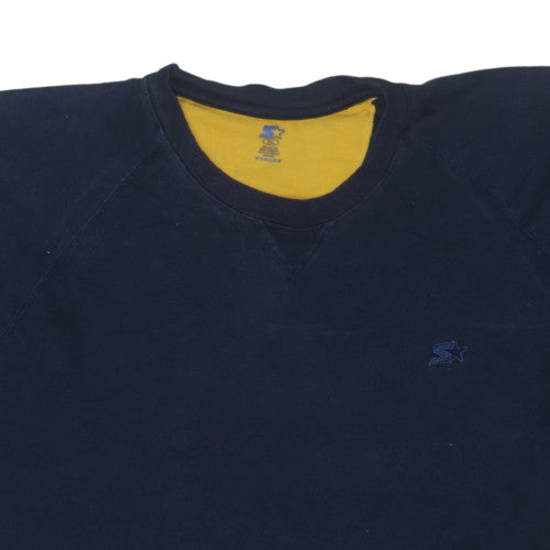 Starter Men's Navy Blue 3XL Cotton Crew Neck T-Shirt