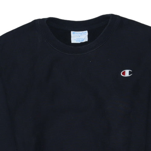 Champion Women Black Small Reverse Weave Logo Crew Neck Sweatshirt