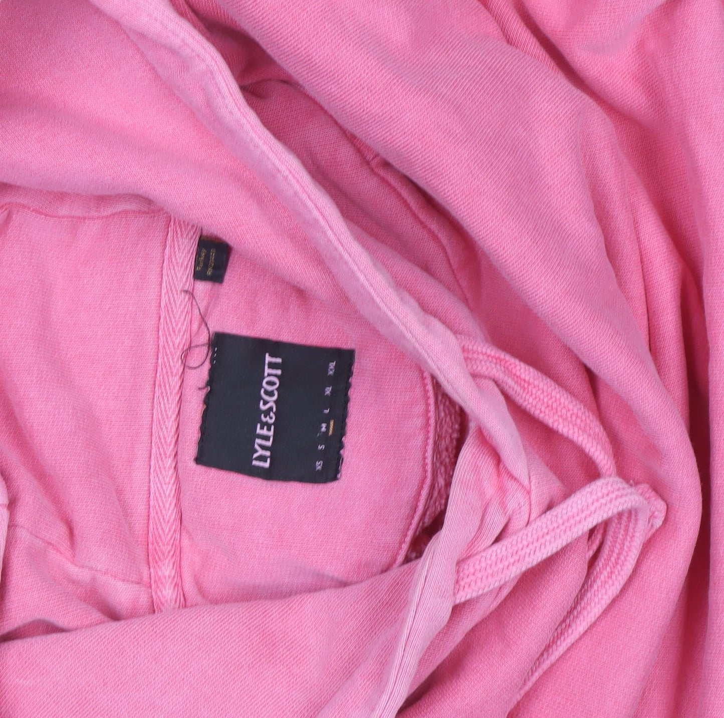 Lyle & Scott Womens Pink Pullover Hoodie Size M 100% Cotton