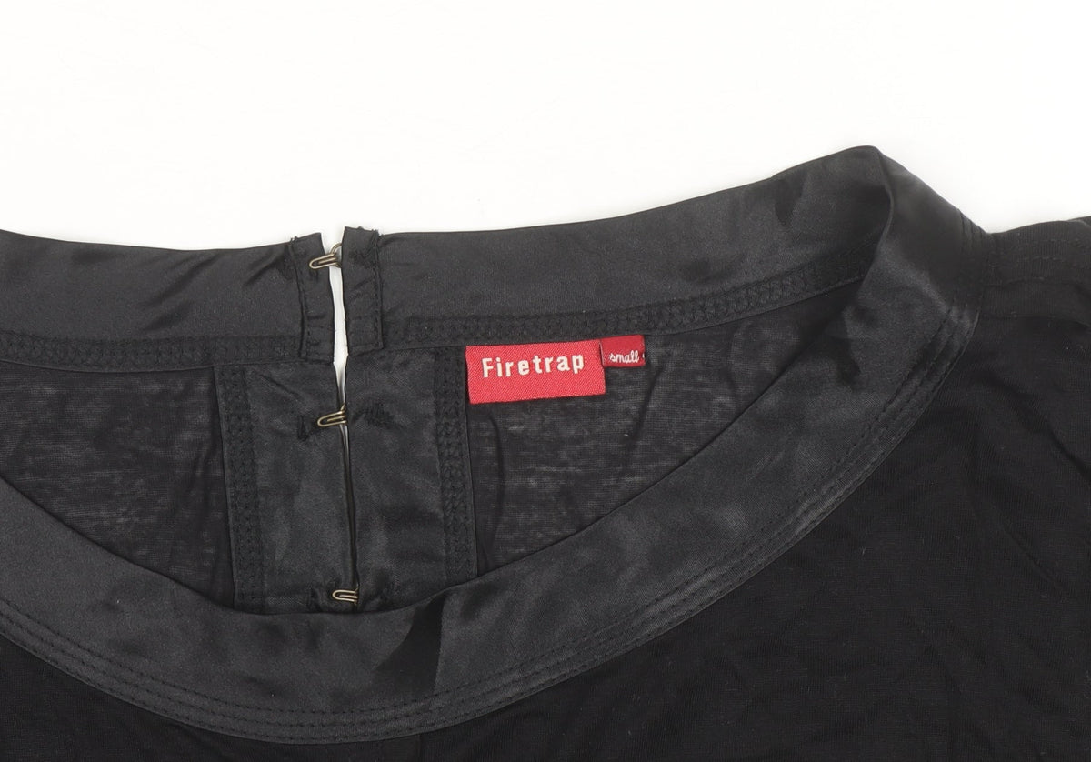 Firetrap Women's Black Short Sleeve Boat Neck Blouse Size S