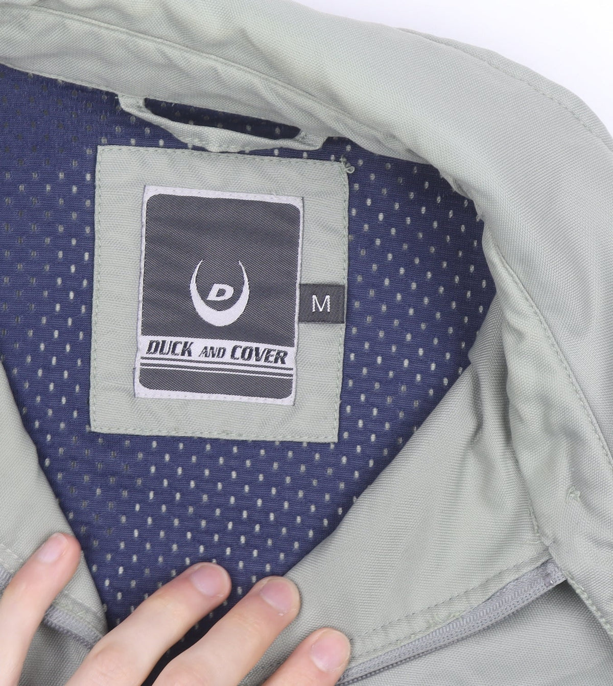 Duck and Cover Men's Grey Cotton Full Zip Casual Jacket M