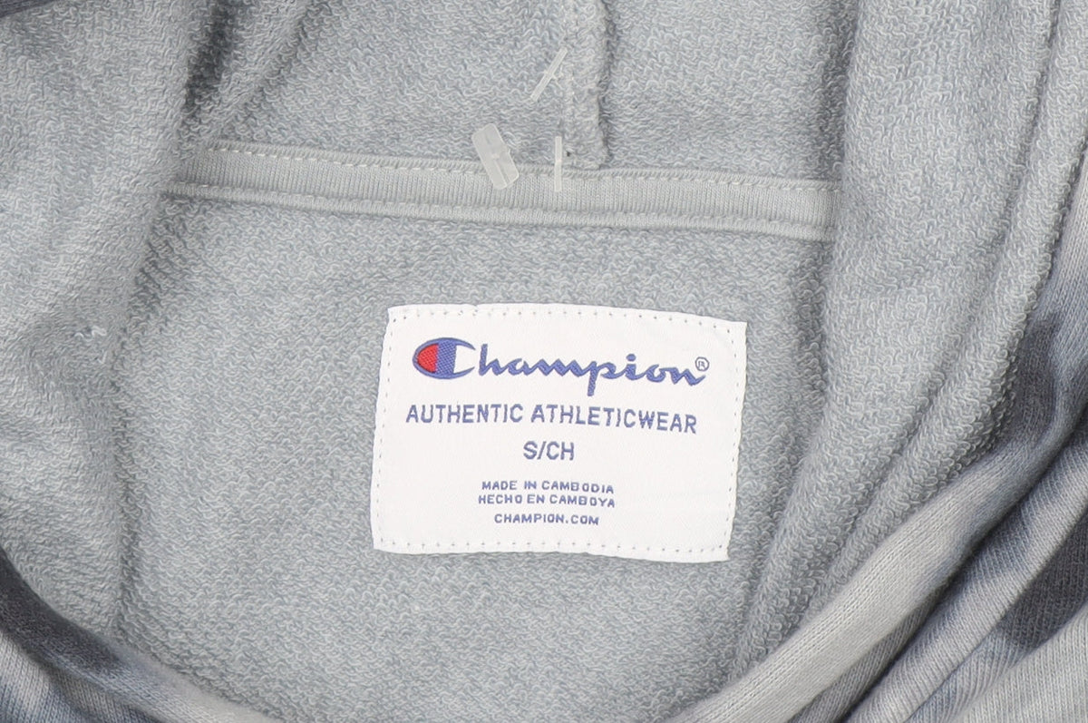 Champion Men's Blue Tie-Dye Pullover Hoodie Size S Regular Fit