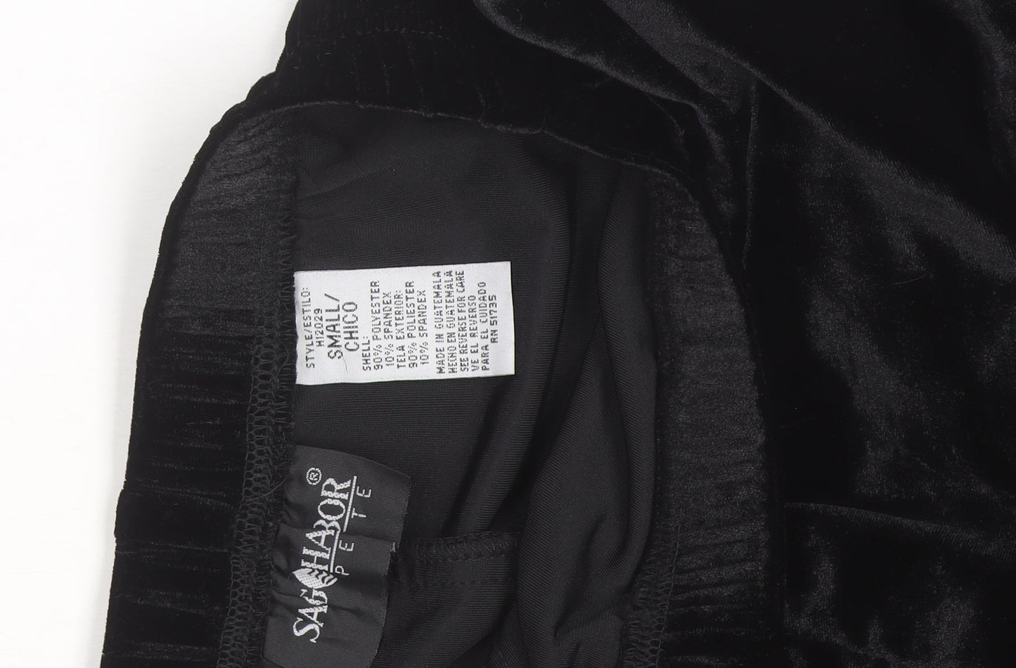 Sami & Jo Petite Black Velvet Straight Trousers Size S