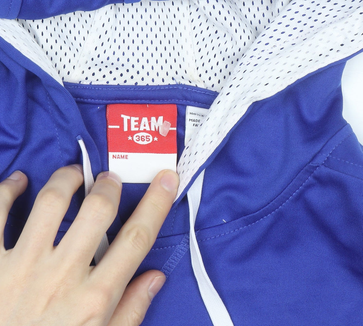 Team 365 Men Blue 2XL Baseball Hooded Track Jacket Polyester