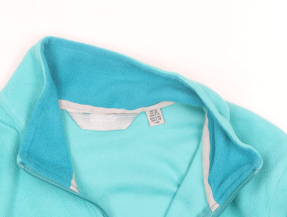 Regatta Women Blue Fleece Half Zip Lightweight Active Jacket Size 10