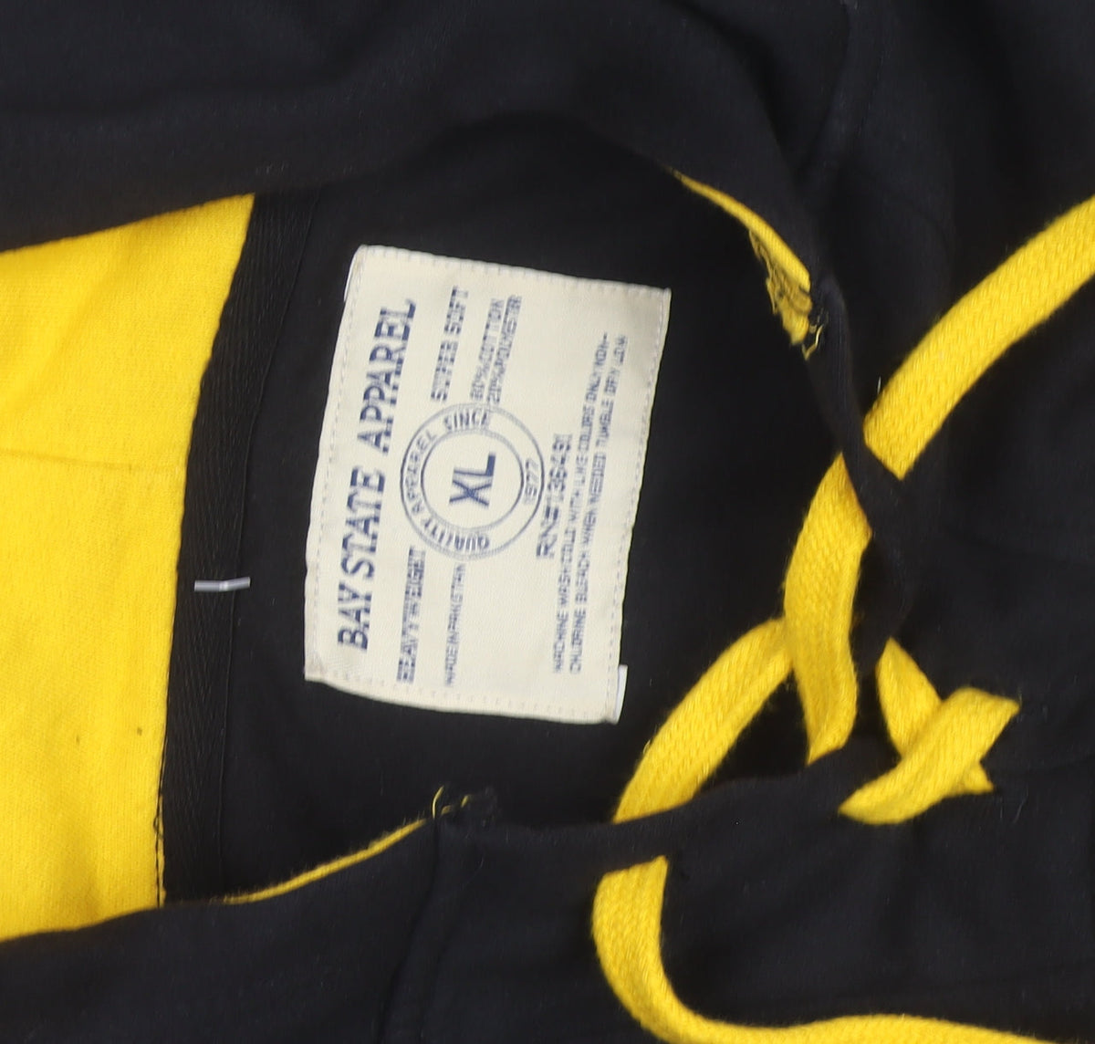 Bay State Apparel Men's Black XL Pullover Boston Bear Graphic Hoodie