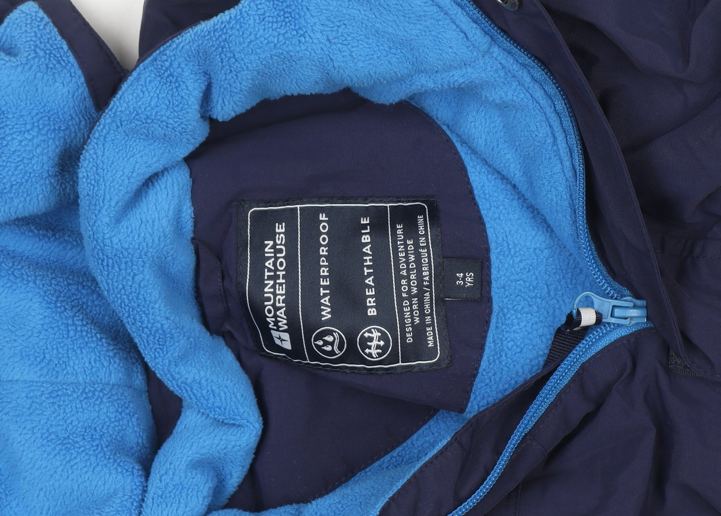 Mountain Warehouse Boys Blue Waterproof Breathable Winter Snowsuit 3-4 Years