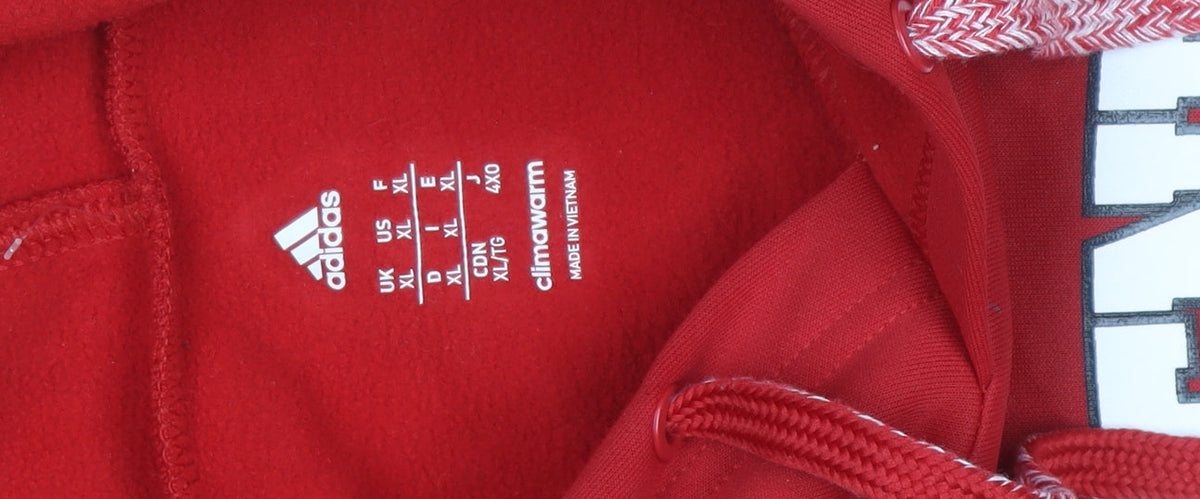Adidas Mens Red XL Pullover Hoodie St Benedict Soccer ClimaWarm
