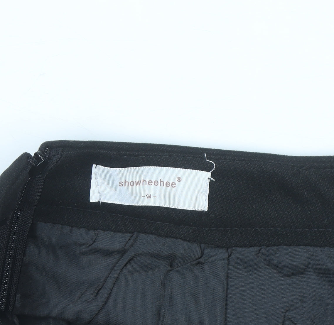 Showheehee Women’s Black Midi A-Line Work Skirt Size M