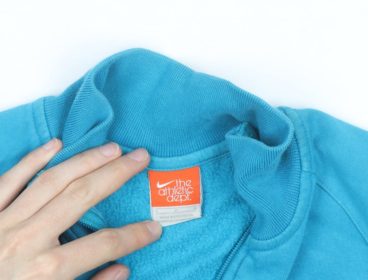 Nike Men's Blue 1/2 Zip Fleece Sweatshirt Size L