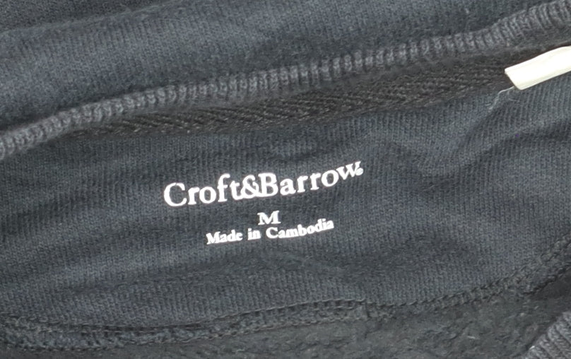 Croft & Barrow Men's Black Wolf Graphic Pullover Sweatshirt M