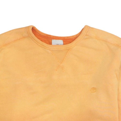 Timberland Womens Orange Cotton Crew Neck Pullover Sweatshirt L