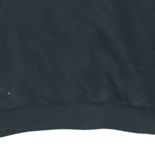 Champion Men's Black Pullover Sweatshirt M Crew Neck Logo Fleece