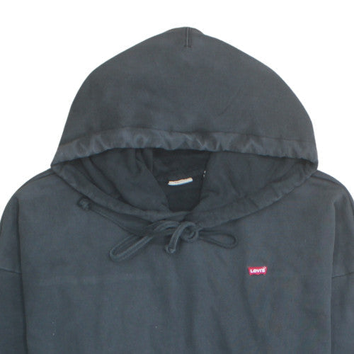 Levi's Men's Black Pullover Hoodie Medium Regular Fit Fleece