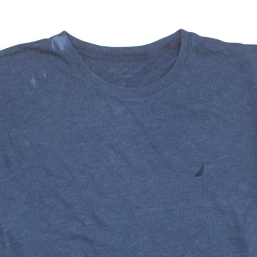 Nautica Men's Blue Crew Neck Short Sleeve T-Shirt Size M