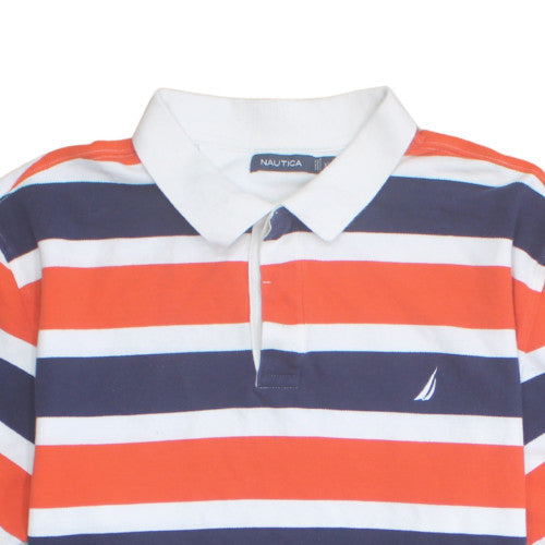 Nautica Men’s Multicoloured Striped Cotton Polo Shirt 2XL