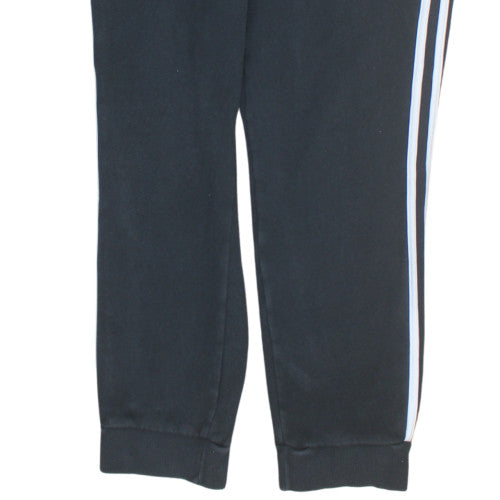 Adidas Men's Black Jogger Sweatpants M Fleece Elastic Waist Side Stripe