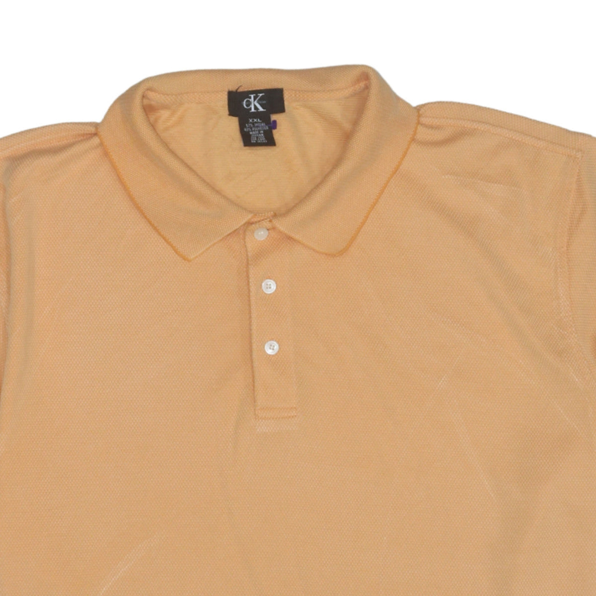 Calvin Klein Men's Beige 2XL Short Sleeve Polo Shirt