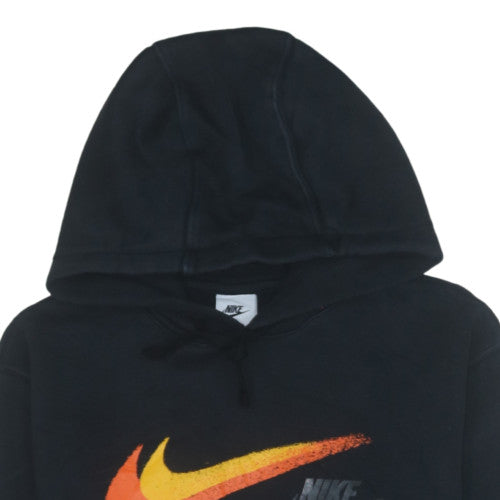 Nike Men's Black Pullover Hoodie M Graphic Logo Fleece