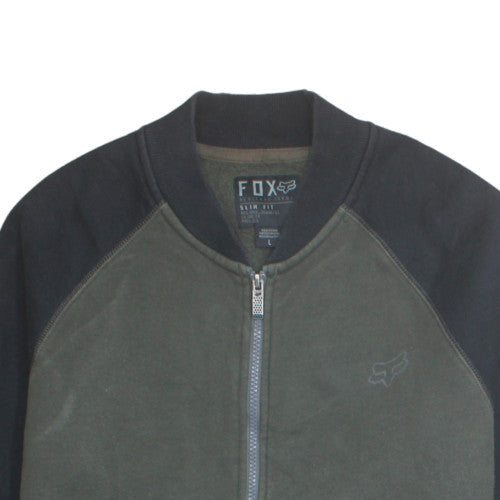 Fox Men's Green Slim Fit Full Zip Activewear Jacket L