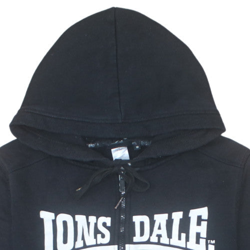 Lonsdale London Womens Black Full Zip Hoodie Size 10
