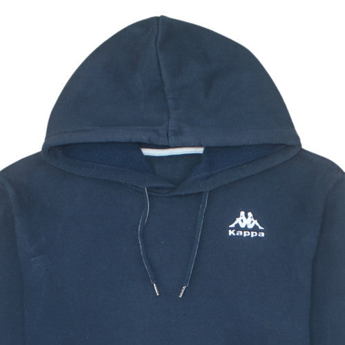 Kappa Mens Blue Pullover Hoodie Size M Embroidered Logo Sportswear