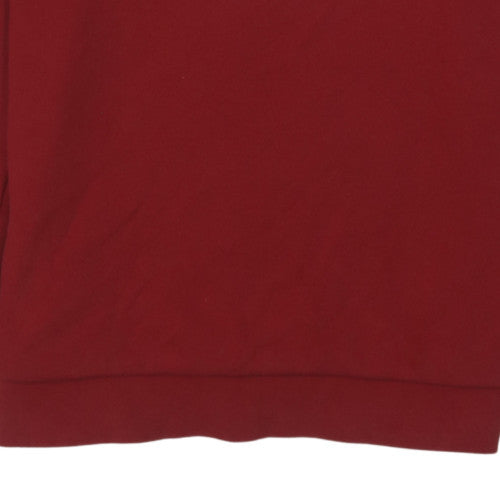 Adidas Men Red 2XL Pullover Crew Neck Sweatshirt Sports Logo