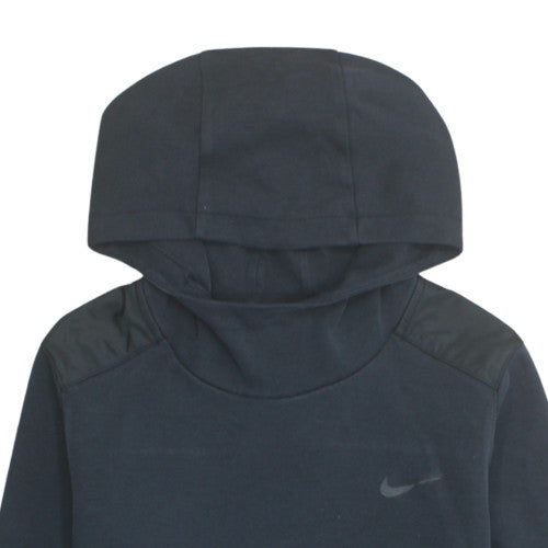 Nike Men's Black Pullover Hoodie S Regular Cotton Knit Sportswear
