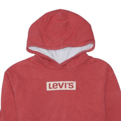 Levi’s Boys Red Pullover Hoodie 14 Years 158cm Logo Sweatshirt