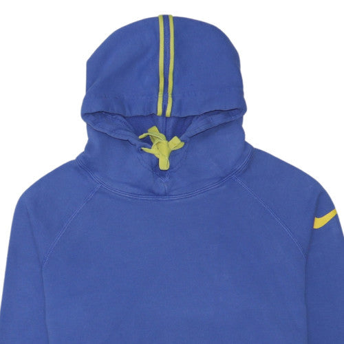Nike Men Blue Pullover Hoodie M Sports Cotton Logo Hooded