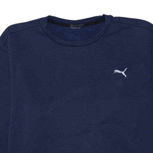 Puma Men's Blue Crew Neck Pullover Sweatshirt Size M