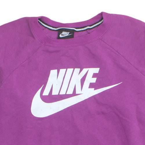 Nike Womens Purple Crew Neck Pullover Sweatshirt Large
