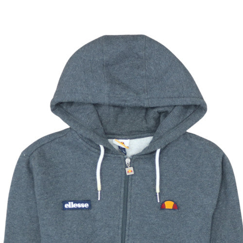 Ellesse Men's Grey Full Zip Hoodie Size L Cotton Blend Casual