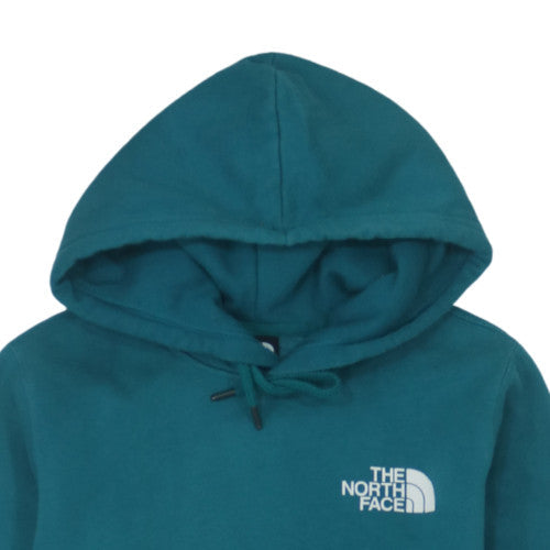 The North Face Womens Teal Pullover Hoodie Size M Cotton Blend