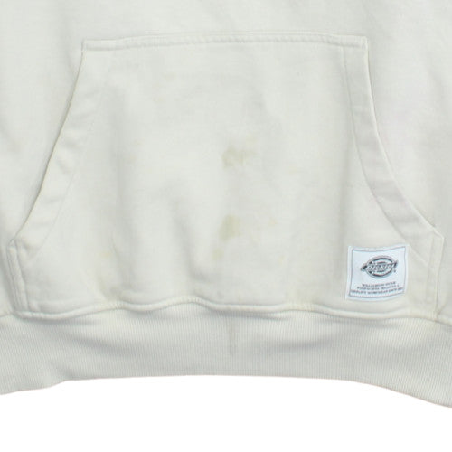 Dickies Womens Ivory Pullover Hoodie Large Fleece Lined