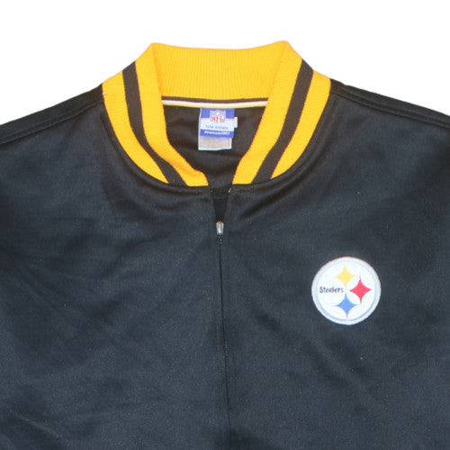 Reebok NFL Team Apparel Men's Black XL Varsity Jacket Steelers Logo