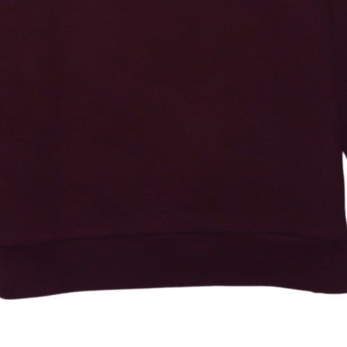 Adidas Womens Burgundy Crew Neck Pullover Sweatshirt XS