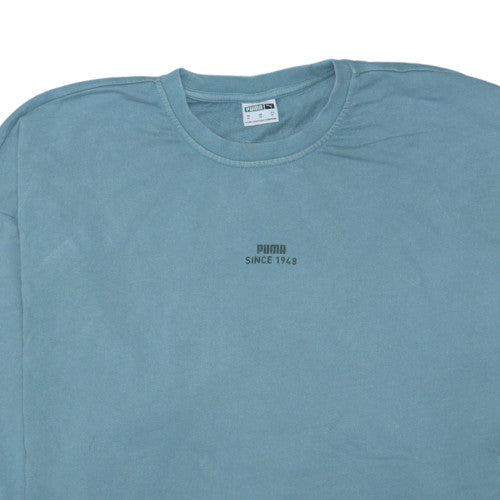 Puma Women's Blue XL Pullover Sweatshirt - Casual Crew Neck