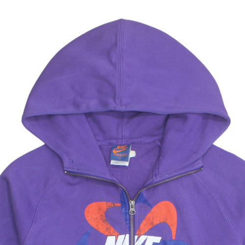 Nike Women Purple Track & Field 1/2 Zip Hoodie Size L Cotton Blend
