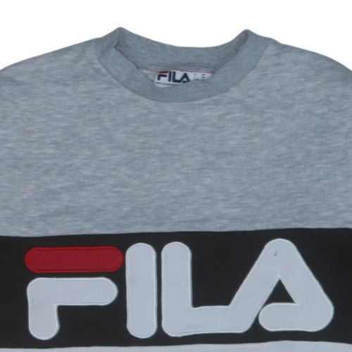 Fila Mens Grey Crew Neck Logo Sweatshirt Size M