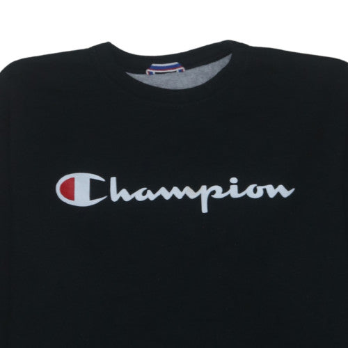 Champion Men's Black M Pullover Sweatshirt Logo Fleece